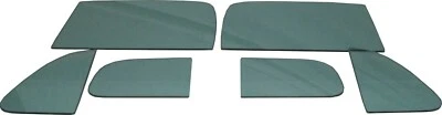 1937 1938 1939 Ford Coupe Glass Door Quarter 2pc Back Window Green Set - Image 1 of 2