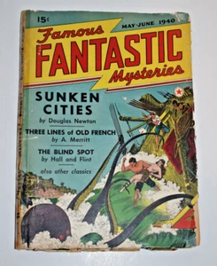 Vtg. May/June 1940 Famous Fantastic Mysteries Magazine - Sunken Cities Story - Imagen 1 de 4