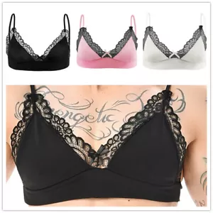 Mens Bra Crossdress Underwear Lace Tops Nightwear Bralette Sexy Sissy Adult Gay - Picture 1 of 22