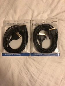 Lot Of 2 RadioShack 26-711 DB25 Centronics M-M IEE 1284 Printer Cable 12ft NIP - Picture 1 of 4