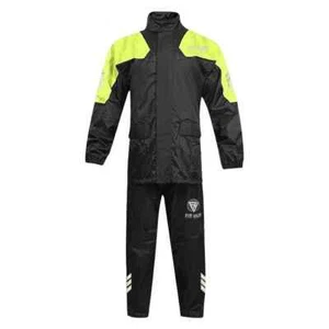 Motorcycle Rain Suit Two-Piece Waterproof Gear Reflective Rain Jacket Pants - UK - Picture 1 of 15