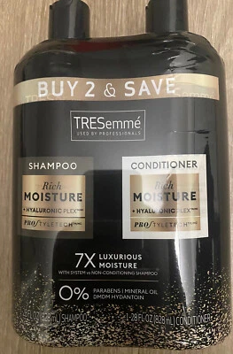 2 TRESemme Shampoo Shampoo &conditioner 7x 0% Parabens Mineral Water 28oz 828ml - Image 1 of 2