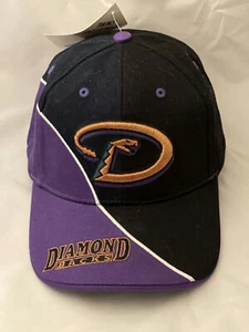 Arizona Diamondbacks Deadstock Negro Púrpura Blanco Gorra de Béisbol Nuevo de Lote Antiguo Talla Única - Imagen 1 de 6