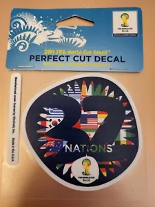 2014 FIFA World Cup Brazil Perfect Cut Decal 32 Nations Sticker Soccer Football - Picture 1 of 5