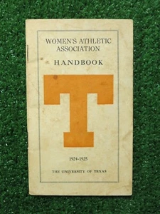1924-1925 MANUALE ASSOCIAZIONE ATLETICA FEMMINILE UNIVERSITÀ DEL Texas - raro - Foto 1 di 10