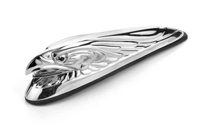 Chrome Eagle Head Car/Fender Ornament for Bonnet/Mud Guard Mascot 12cm Long - Picture 1 of 4