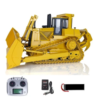 1/14 Metal RC Bulldozer Hydraulic DXR2 Radio Control D10T Tracked Dozer Model - Image 1 of 4