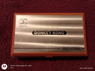 Vintage 80s Game & Watch Nintendo Multi Screen Donkey Kong for Parts / Repair DK - Image 1 of 4