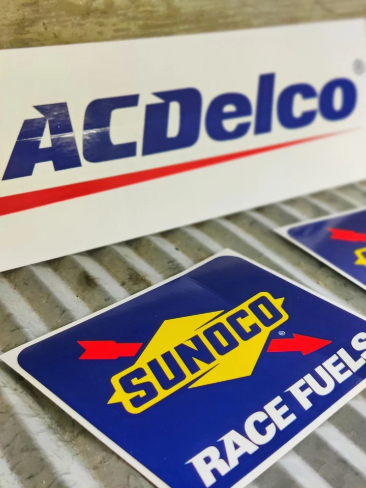 Лот из 3 гоночных наклеек наклейки NHRA NASCAR ToolBox AC Delco + Sunoco пара - Изображение 1 из 3