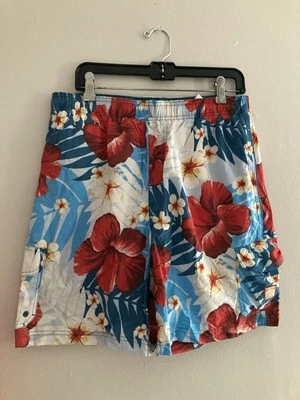 Caribbean Joe Swim Trunks Men's  M Multi Color Surf Club Drawstring nwot  - Image 1 of 4