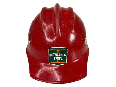 Sombrero duro de fibra de vidrio rojo duro Bethlehem Steel Bullard 502 # Foto 1 de 4