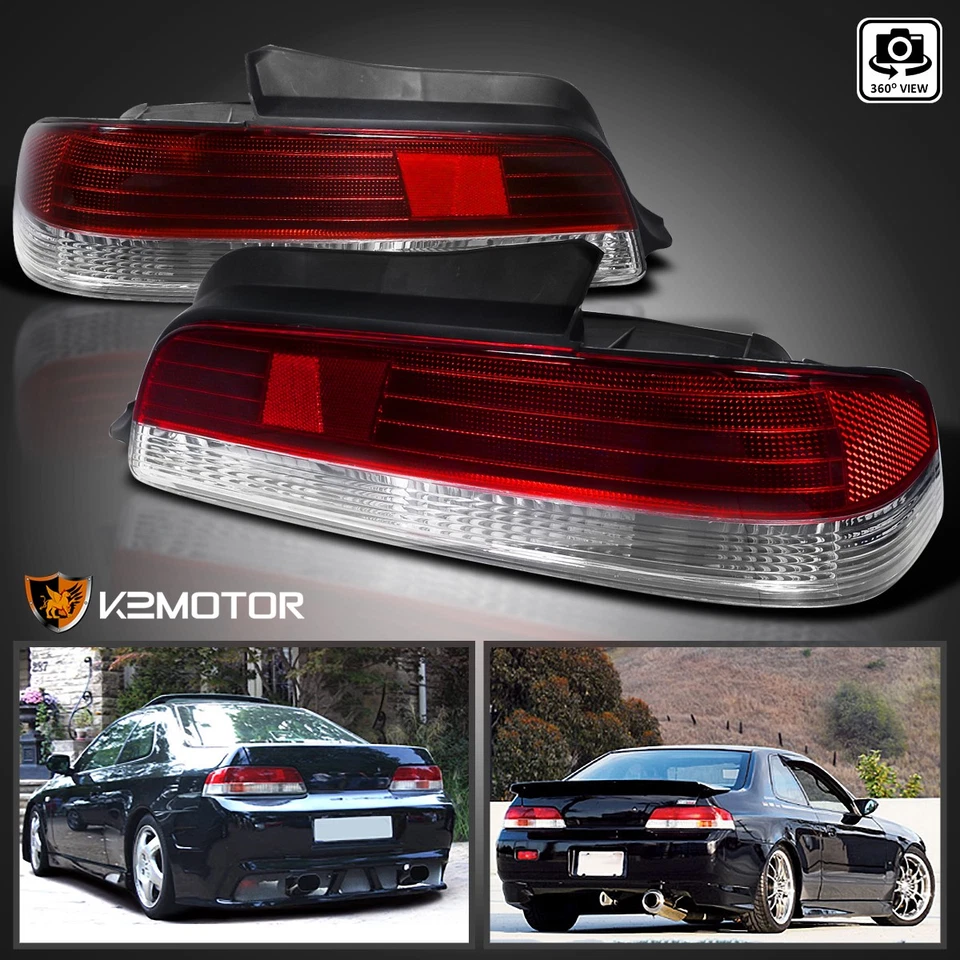 Red/Clear Fits 1997-2001 Honda Prelude Tail Lights Brake Lamps Left+Right 97-01 — 第 1/4 张图片
