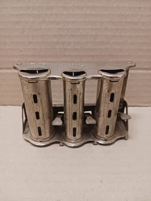 Cambiador McGill Vintage 3 Barriles Acero Cinturón Cambio Moneda Dispensador Funciona Foto 1 de 4