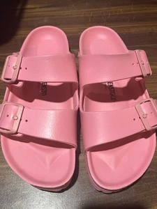 Birkenstock Women Arizona Essentials EVA Sandals HOT PINK US Size 8 UK 39 UNWORN - Picture 1 of 3