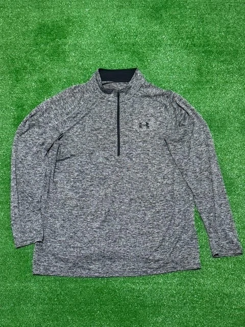 Pullover Under Armour Heat Gear 1/4 cremallera grande gris suelto ropa deportiva para hombre Foto 1 de 1