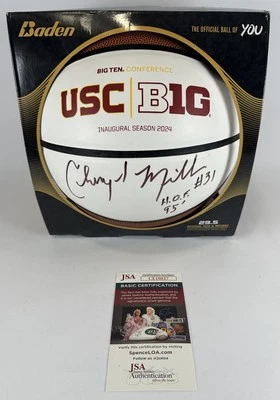 CHERYL MILLER USC TROJANS 2024 SIGNED FULL SIZE LOGO BALL W/ HOF 95 - JSA COA - Image 1 of 4