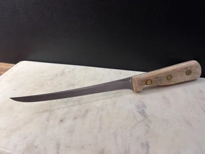 Chicago Cutlery 78S Fillet Slicer Knife 7.5" Carbon Steel Blade Wood Handle USA - Picture 1 of 8