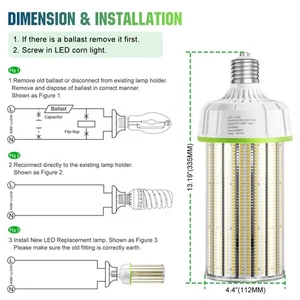 200W High Bay Bulb Replace 1000W HID MH For Warehouse Supermarket LED Light 480V - Picture 1 of 11