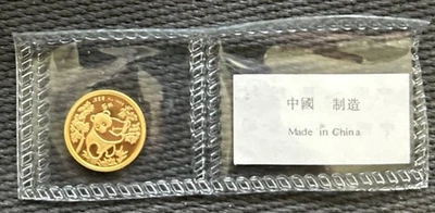China 1992 5 yuanes 1/20 oz oro panda sellado Foto 1 de 2