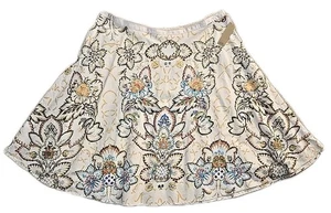 i.e. Skirt Size 20W Boho Floral Sequins Embellishments Lined Side Zip. NWT - Picture 1 of 8