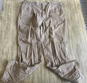 Lucchese Khaki Pleated Pants Men's 42 X 34 Actual 40 x 33 Classic Fit Western - Picture 1 of 12