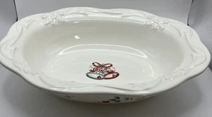 Pfaltzgraff Winterberry Oval Serving Bowl Holiday Christmas 12" EUC - Foto 1 di 9
