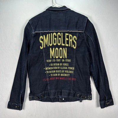 Chaqueta Smugglers Moon para mujer grande azul vaquero bordado parche llamativo Foto 1 de 4