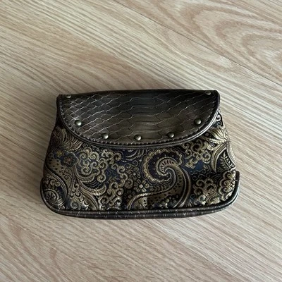 Bolso de mano pequeño Nine West Gold Paisley Y2K Foto 1 de 4