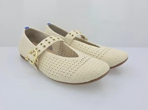 Rothy’s The Max Hebilla Mary Jane Puntera Cuadrada Plana Tejida Blanco Mujer’s Talla 8. - Imagen 1 de 23