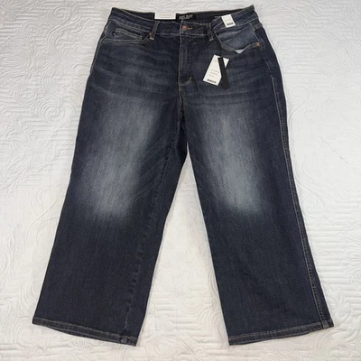 Jeans Judy Azul Ancho Talla Grande 18W Azul Tiro Medio Control Abdomen Lavado Oscuro Nuevos con Etiquetas Foto 1 de 4