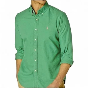 Polo Ralph Lauren Classic Fit Oxford Shirt XXL 2XL Green Pink Pony NWT $125 - Picture 1 of 6