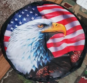 Spare Tire Cover American Eagle Flag Tire Protector for Vehicles 26"-28" - Bild 1 von 1