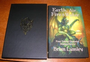 BRIAN LUMLEY EARTH, AIR, FIRE & WATER NEW Signed Limited H.P. LOVECRAFT CTHULHU - Picture 1 of 2