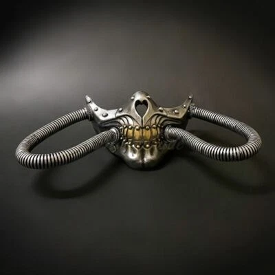 Cosplay Mouth Mask Steampunk Masquerade Mask Silver M33237 - Image 1 of 4