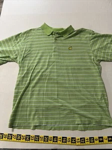 Masters Collection Polo Golf Shirt Green Striped Men’s SZ Large - Picture 1 of 19