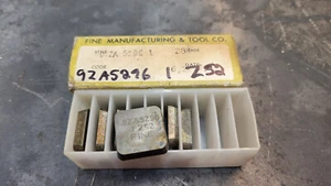 Qty 8 Fine Manufacturing & Tool 9ZA 5296 1 Z52 Grade carbide inserts AUTHENTIC - Picture 1 of 1