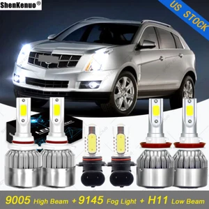 For Cadillac SRX 2010-2016 6x 6000K LED Headlight Bulbs Hi/Low Beam Fog Lights - Picture 1 of 7