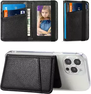 Wallet Stick on Phone Case, Credit Card Holder for Back of Phone Cases Flip Leat - Picture 1 of 12