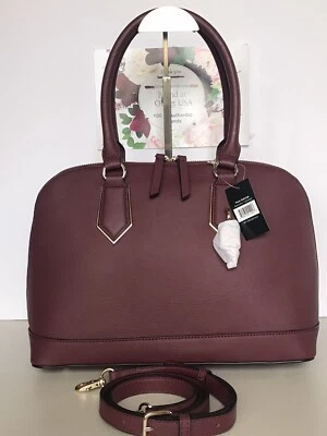 💯Hilary Radley Faye Satchel Leather Women's Handbag Purse Bordeaux Red OR Black - Image 1 of 4