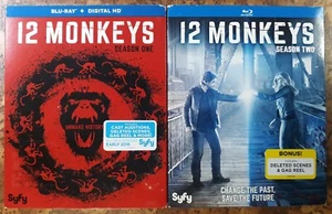 SEALED New 12 MONKEYS Seasons 1 & 2 BLURAY DVD with slipcovers - Picture 1 of 5