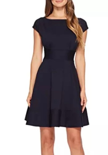 Abito donna Kate Spade New York blu navy Ponte Fiorella taglia L ospite matrimonio