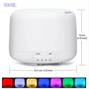 500ml 7 LED Humidifiers for Large Room, Bedroom, Office Cool Mist Air Humidifier - Picture 1 of 12