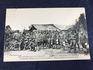 TARJETA POSTAL MILITAR VINTAGE V3-72 - SOLDADOS AMERICANOS EN FRANCIA - POSTAL FRANCESA - Imagen 1 de 5