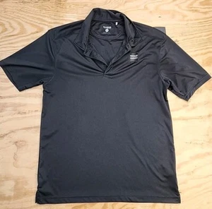 Wells Fargo Logo Black Lightweight Polyester Polo Shirt Mens Medium - Picture 1 of 9