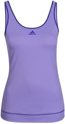 New Adidas Vest Tank Top Sleevelss T-Shirt - Purple - Ladies Womens - Tennis Gym • 17.96€