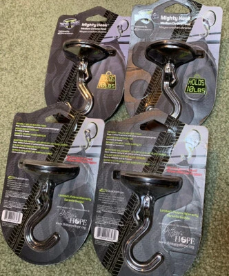 Misp! Lote de gancho Trucker Tough Mighty tiene capacidad para 10 libras ¡4 paquetes sellados! ¡Usa 4 College! Foto 1 de 3