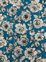 School,100/% Cotton Curtain Fabric By Prestigious Textiles Denim Blue Numbers