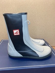 Sperry Men's Waterproof Rubber Sea Hiker Boots US 9m Black/Gray  - Picture 1 of 12