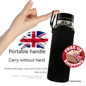 1Pcs Thermal Bottle Carrier 750-1500ML | Insulated Mug Cover Case Black Padded - Picture 1 of 10