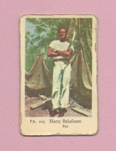 1958 Dutch Gum Card PA #105 Harry Belafonte